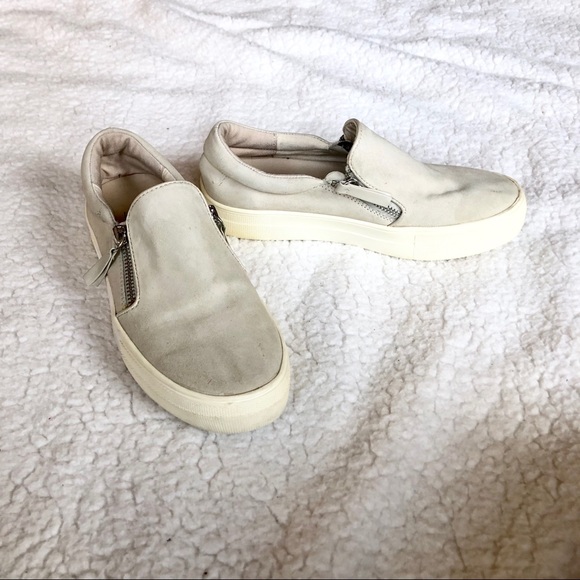 Steve Madden Grey Zipper Platformed Sneakers - Picture 2 of 5